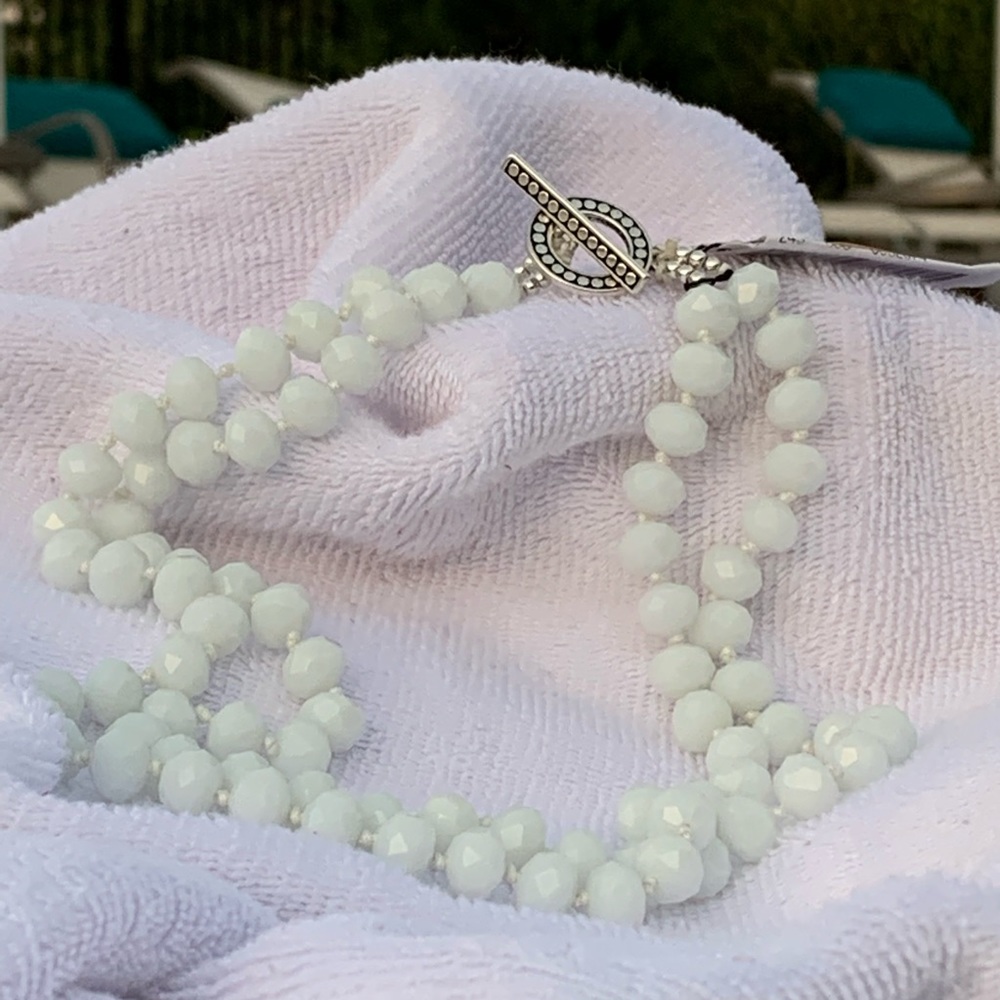 Double Stranded Beaded Necklace & Bracelet Set - Picture 2 of 6